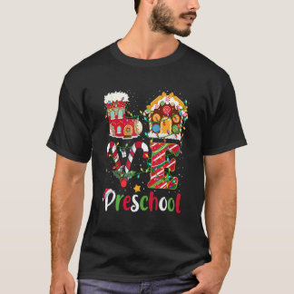 Camiseta Xmas Lights ama a los profesores de preescolar Nav