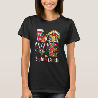 Camiseta Xmas Lights ama a profesores de octavo grado Navid