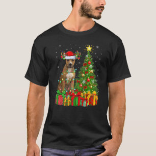Camiseta Xmas Lights Staffordshire Bull Terrier Dog Christi