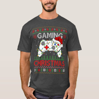 Camiseta Xmas Lights Video Game Controller Gaming Chris