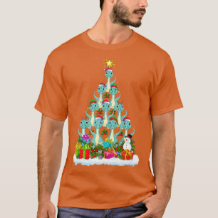 Camiseta Xmas Luces Funny Santa Brontosaurus Dinosaur Chris
