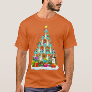 Camiseta Xmas Luces Funny Santa Brontosaurus Dinosaur Chris