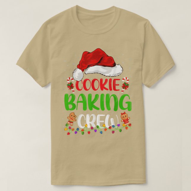 Camiseta Xmas Luces Gingerbread Cookie Baking Crew Christin (Diseño del anverso)