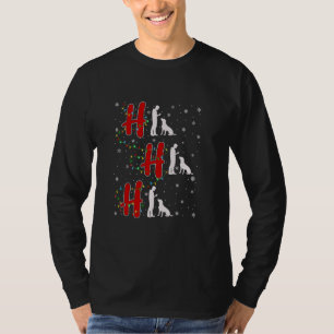 Camiseta Xmas Luces HO HO HO Dog Trainer Gracioso Cristo