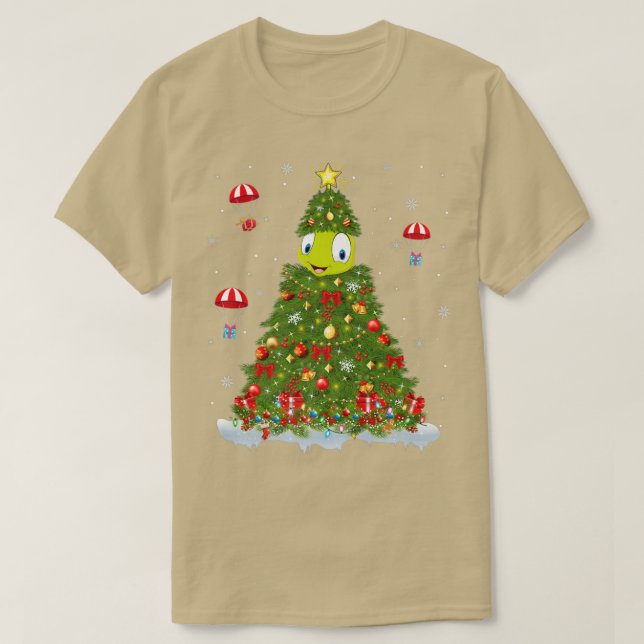 Camiseta Xmas Luces que coinciden familia Graciosa Dragonfl (Diseño del anverso)