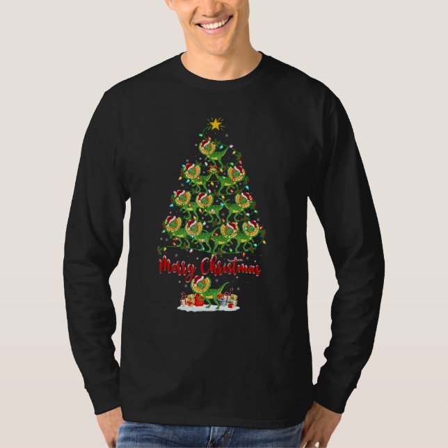 Camiseta Xmas Matching Santa Dilophosaurus Dinosaur Christm (Anverso)