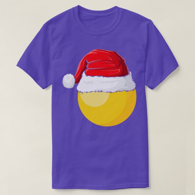 Camiseta Xmas Mesa de Tenis Ball Santa Hat Navidades Ping P (Diseño del anverso)