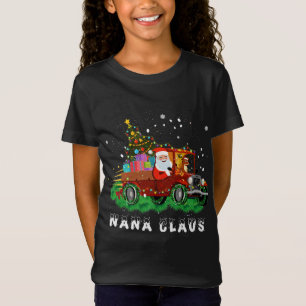 Camiseta Xmas Nana Claus Navidades de la familia Red Truck 