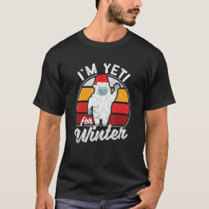Camiseta Xmas Navidades de nieve blanca Santa Hat Soy Yeti