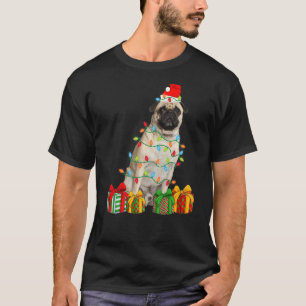 Camiseta Xmas Navidades de perros pug alumbran pipa