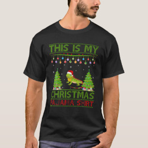 Camiseta Xmas Navidades divertidos de la iguana al estilo s
