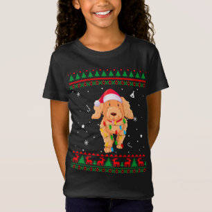 Camiseta Xmas Navidades suéteres feos alumbran amor a perro