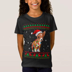 Camiseta Xmas Navidades suéteres feos alumbran Perro Chihua
