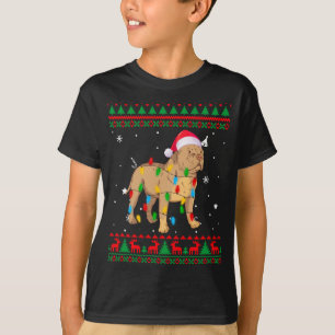 Camiseta Xmas Navidades suéteres feos iluminan Pitbull Dog 