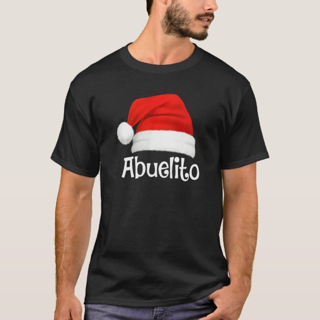 Camiseta Xmas Pajama Group Matching Abuelito Christmas Hat (Anverso)