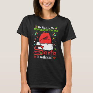 Camiseta Xmas Pajamas Será Agradable Para El Profesor Monte
