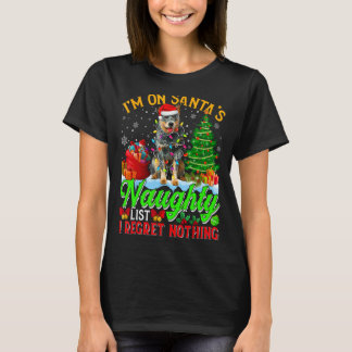 Camiseta Xmas: Perro de ganado australiano en el travieso F