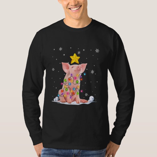 Camiseta Xmas Pig Animales Nochebuena (Anverso)