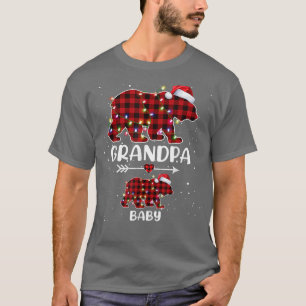 Camiseta Xmas Plaid Bear Abuelo Bebé Embarazo Polar Annou