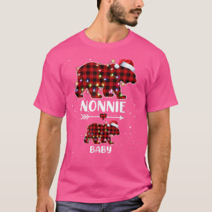 Camiseta Xmas Plaid Bear Nonnie Baby Polar Pregnoun