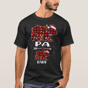 Camiseta Xmas Plaid Bear Pa Bebé Embarazo Polar Anuncio