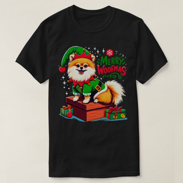 Camiseta Xmas Pomerania (Diseño del anverso)