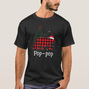 Camiseta Xmas Red Plaid Pop Bear Navidades feos Sweet