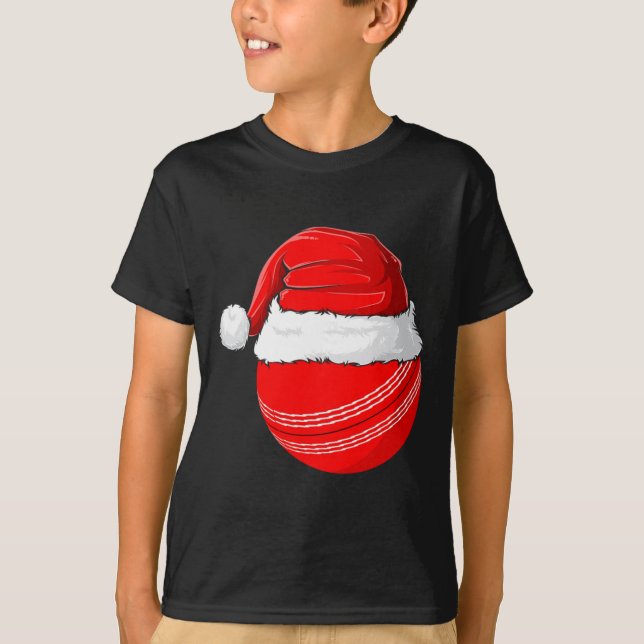 Camiseta Xmas Santa Hat Christmas Cricket  (Anverso)