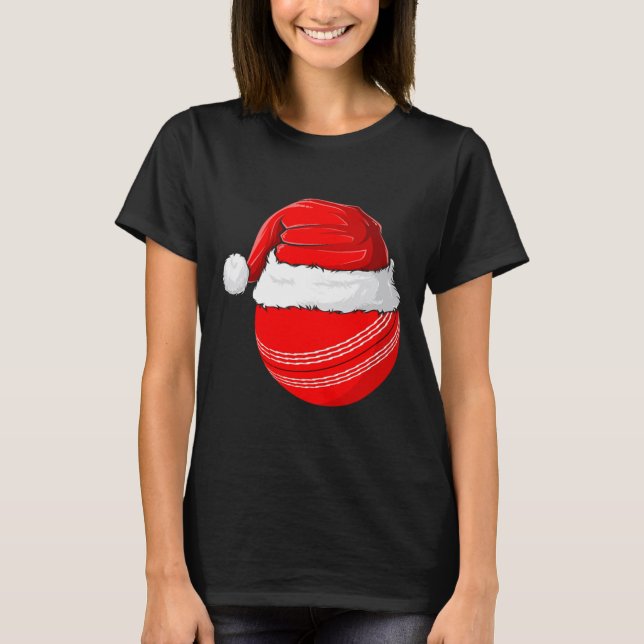 Camiseta Xmas Santa Hat Christmas Cricket  (Anverso)
