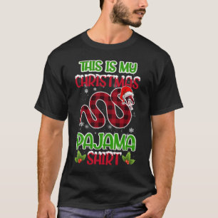 Camiseta Xmas Santa Hat Este es mi Navidad de serpientes Pa