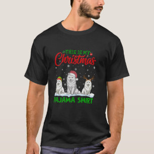 Camiseta Xmas Santa Hat Navidades de perros con la muestra 