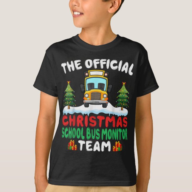 Camiseta Xmas School Bus Monitor Team School Bus Monitor T  (Anverso)