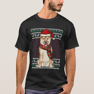 Camiseta Xmas Shiba Inu Perro Santa Hat Navidades feos