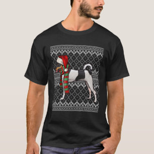 Camiseta Xmas Toy Fox Terrier Santa Claus Gorra Fea Navidad