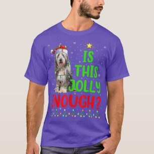 Camiseta Xmas Tree Is This Jolly Enough Bearded Collie Chri