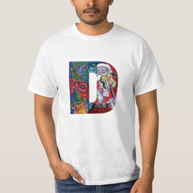 CAMISETA XMAS UNA CARTA /SANTA CLAUS CON VIOLÍN MONOGRAM (Anverso)