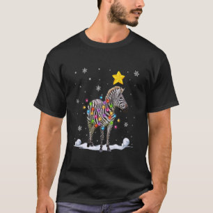 Camiseta Xmas Zebra Animales Nochebuena