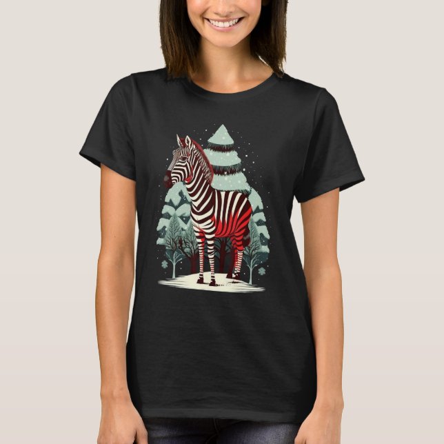 Camiseta Xmas Zebra Santa on Christmas Zebra 2 (Anverso)