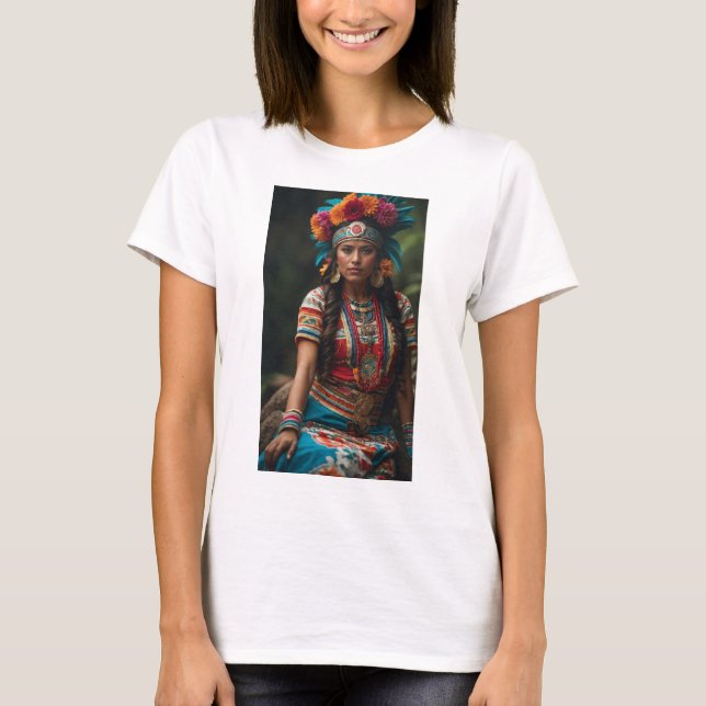 Camiseta Xochiquetzal - Diosa azteca de amor y belleza (Anverso)