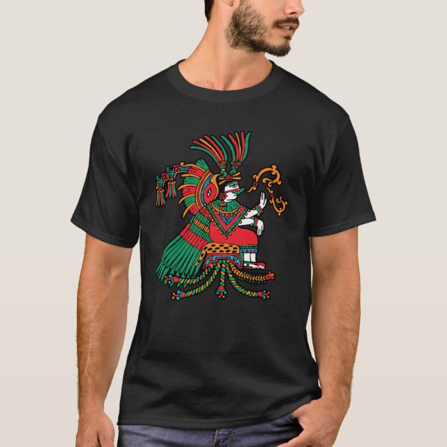 Camiseta Xochiquetzal - Pluma de flores - Diosa del amor (Anverso)