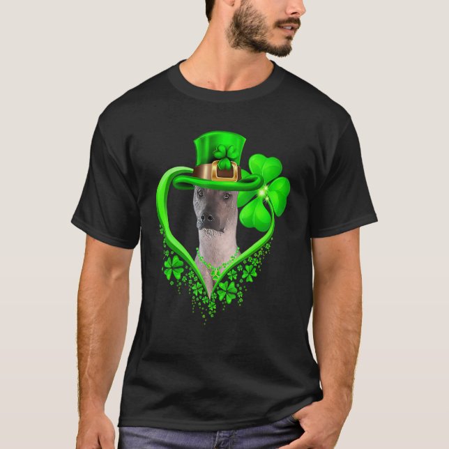 Camiseta Xoloitzcuintli Dog St Patricks Day Lover Irish Sha (Anverso)