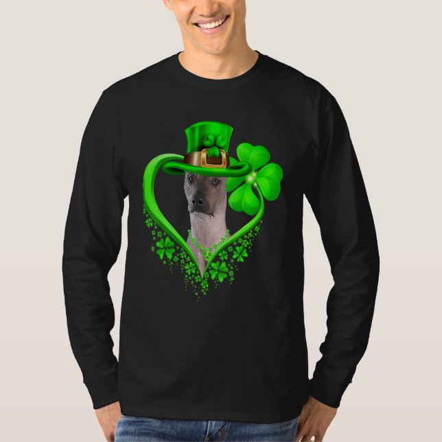 Camiseta Xoloitzcuintli Dog St Patricks Day Lover Irish Sha (Anverso)
