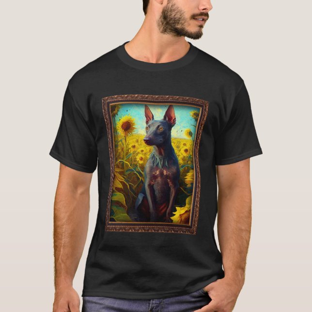 Camiseta Xoloitzcuintli Xolo Painting Sunflower Flower Mom  (Anverso)