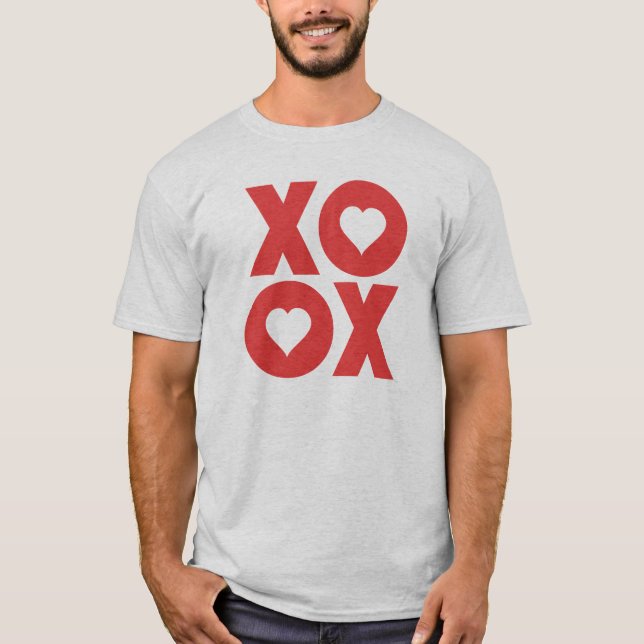 Camiseta XOXO abraza y besa el día de San Valentín (Anverso)