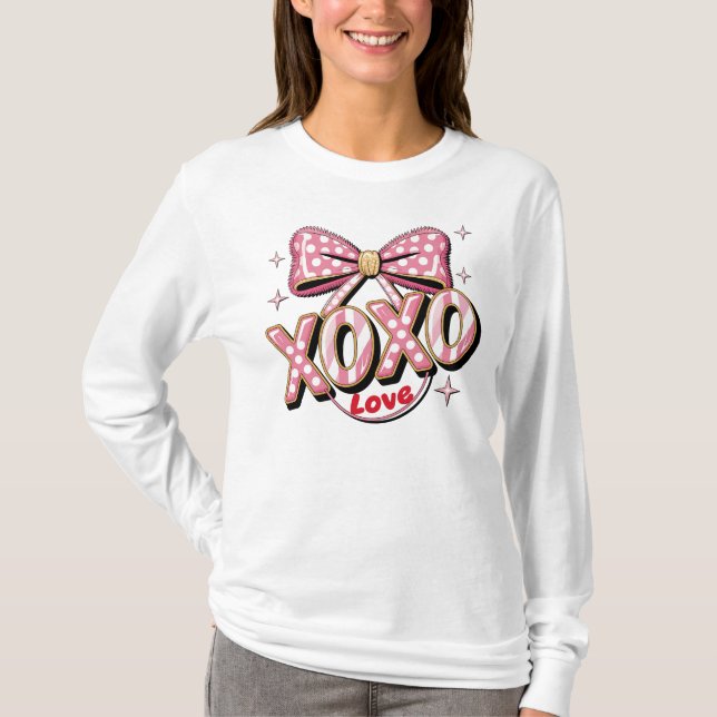 Camiseta XOXO Amor Día de San Valentín (Anverso)