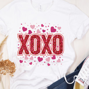 Camiseta XOXO – Cute Pink Typography Valentine’s