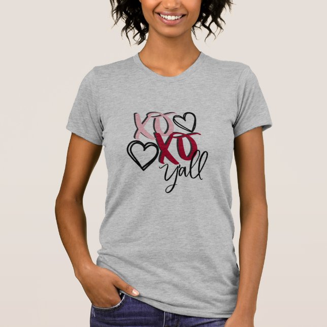 Camiseta Xoxo de las mujeres van a San Valentín (Anverso)