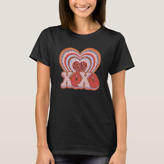 Camiseta XOXO Día de San Valentín Groovy L (Anverso)