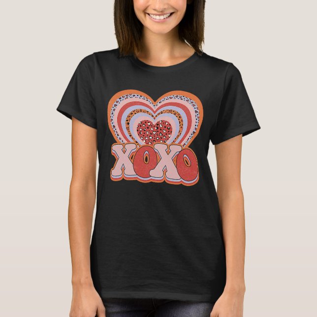 Camiseta XOXO Día de San Valentín Groovy L (Anverso)