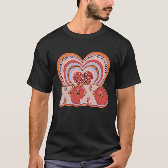 Camiseta XOXO Día de San Valentín Groovy L (Anverso)